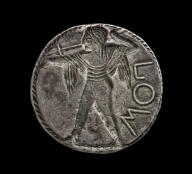 Oude Griekse incuse zilveren munt uit Posidonia